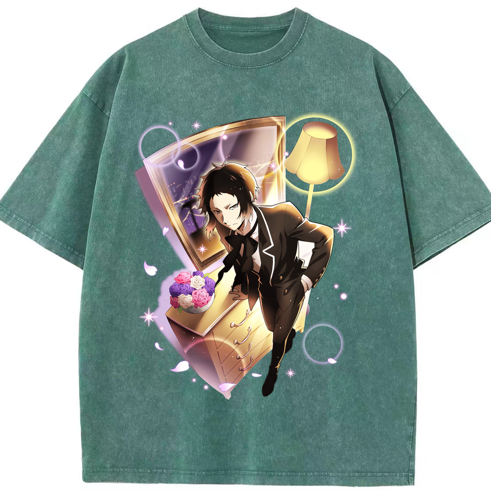 （画像用） 文豪ストレイドッグス Bungo Stray Dogs 綿100% ヴィンテージ風 半袖Tシャツ（フロントプリント）